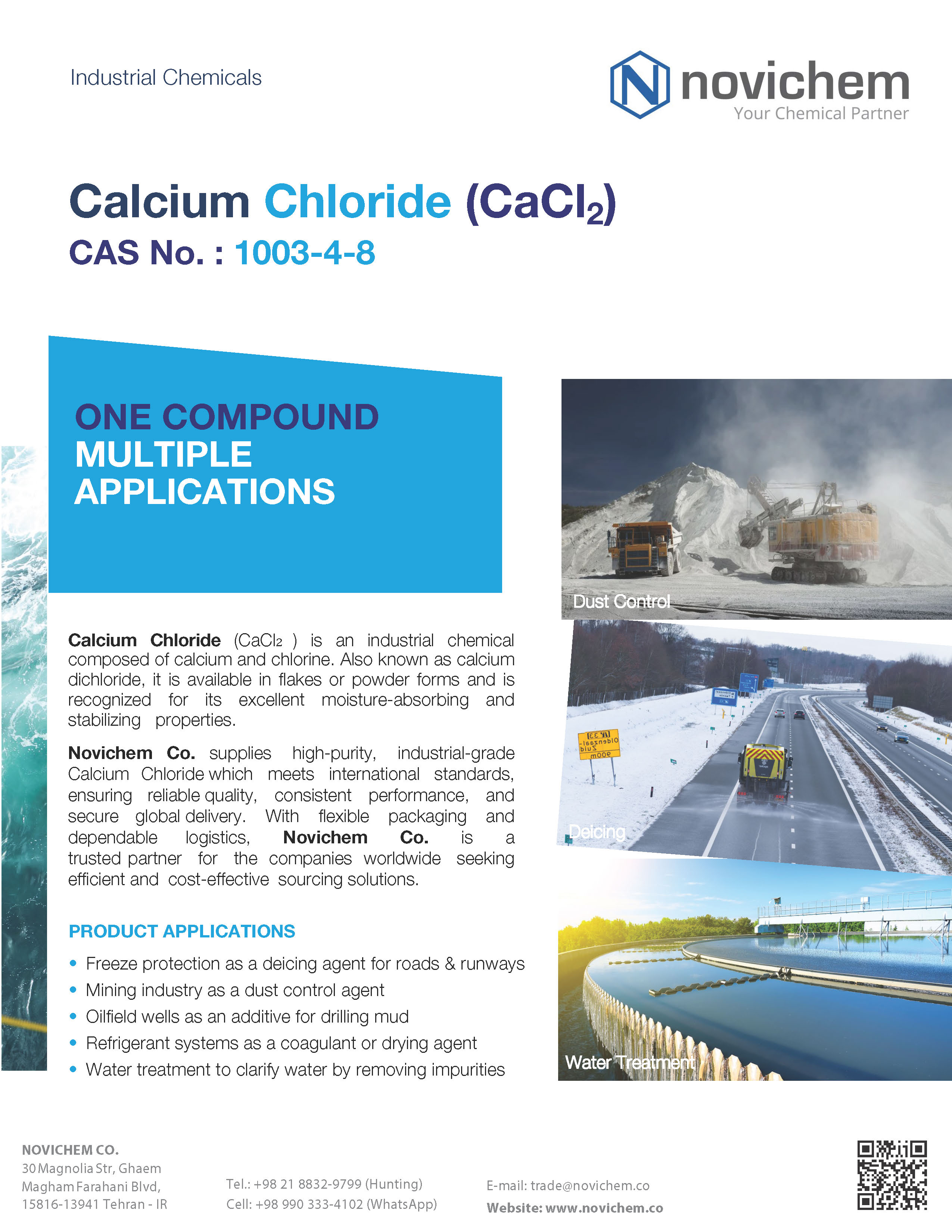 Calcium Chloride - CaCl2 Supplier from Iran