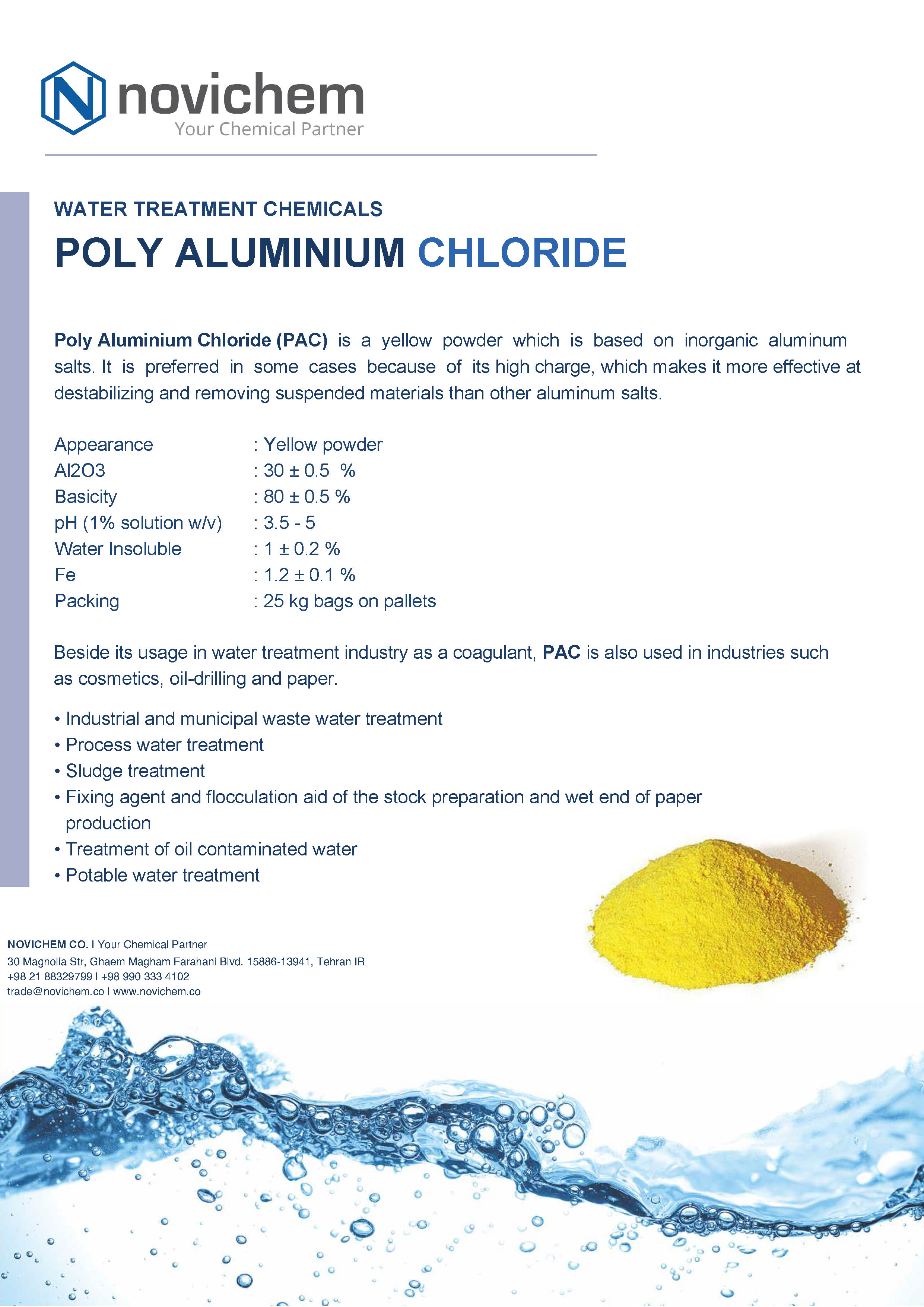 Novichem Poly Aluminium Chloride From Iran